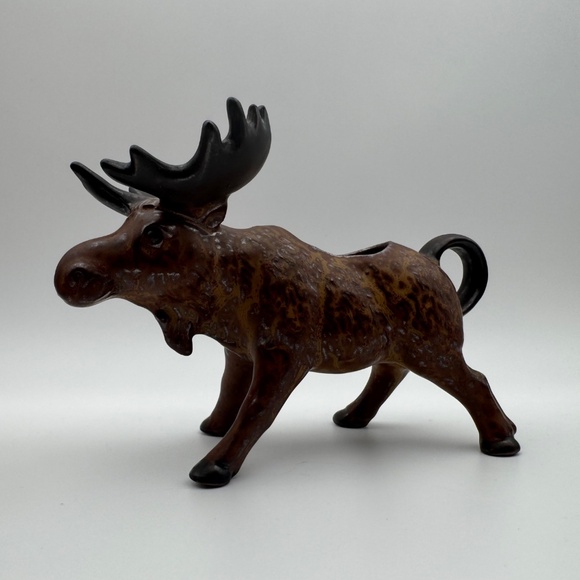 Vintage Eddie Bauer Brown Cermaic Rustic Cabin Moose Creamer - Picture 6 of 8